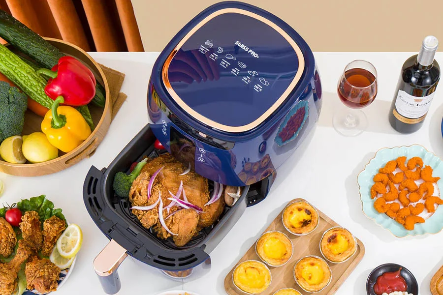 air fryer with stainless steel basket