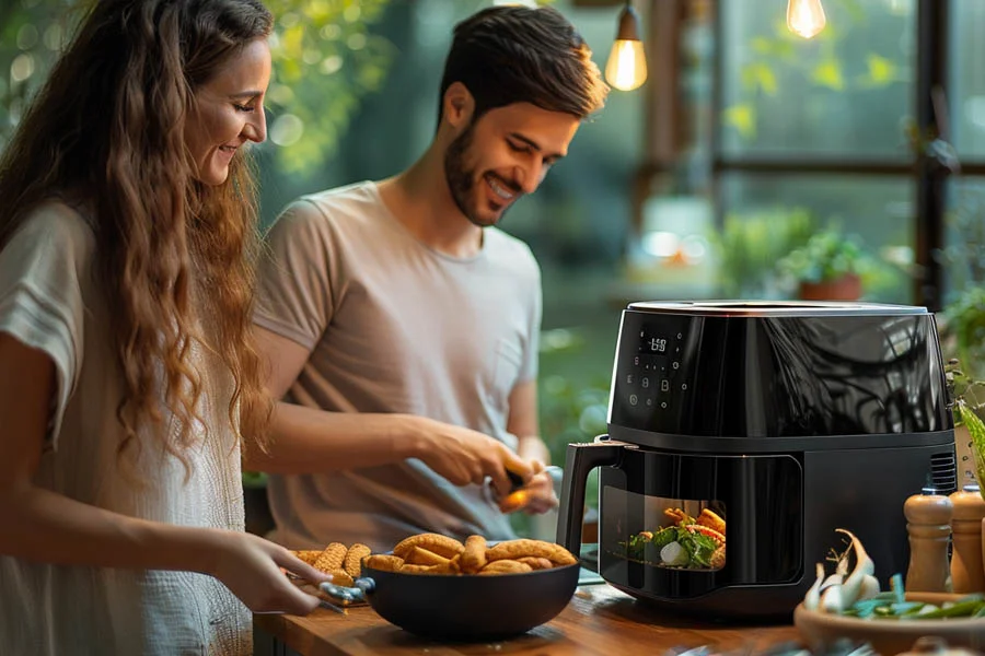 air fryer with stainless steel basket